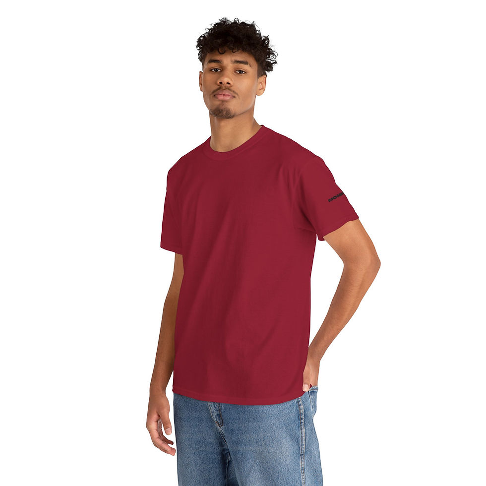 Casual Red Unisex Heavy Cotton Tee - Perfect for Everyday Wear