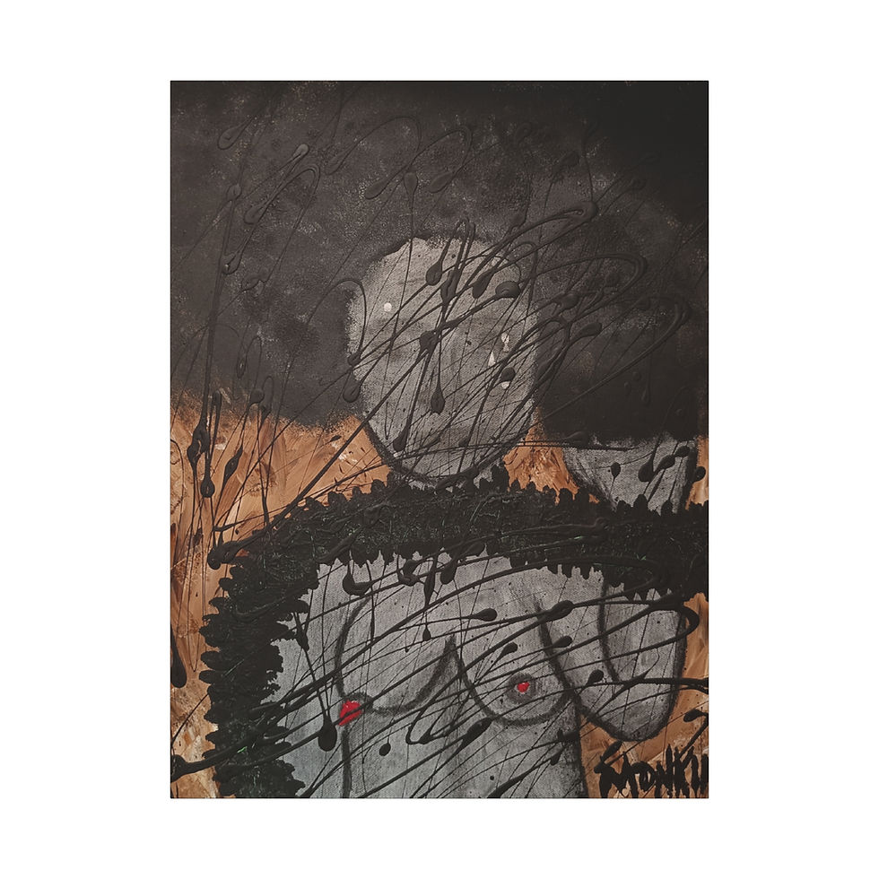 Thumbnail: Amazing Contemporary Canvas Art Print — Emotional Nude Fine Art Portrait