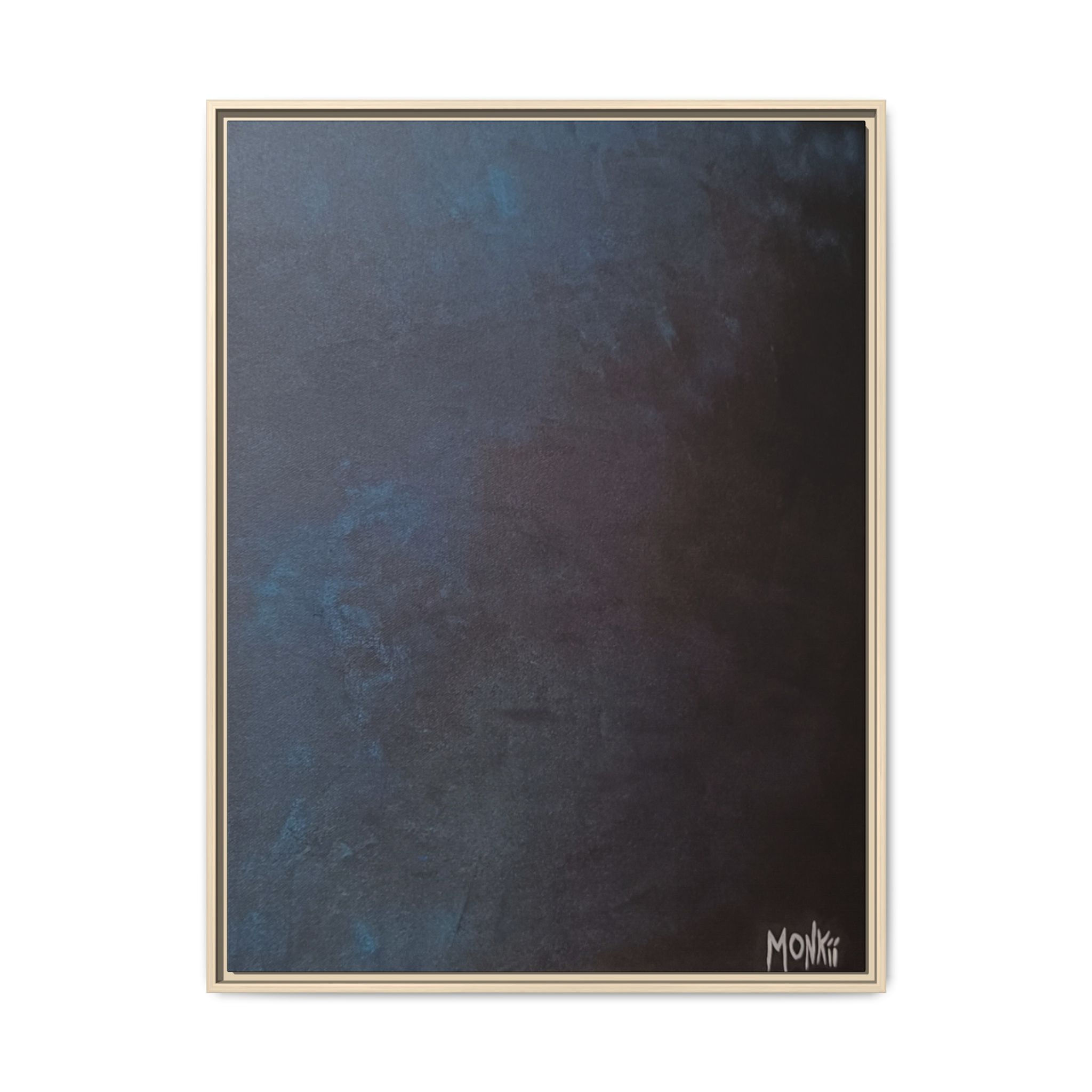'Magic Universe' Framed Canvas Art Print — Beautiful Blue Abstract Painting
