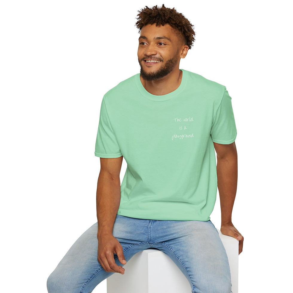 The World's a Playground | Mint Green MONKII Unisex T-Shirt