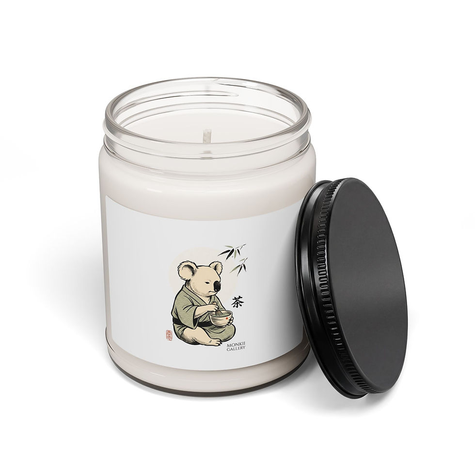 Thumbnail: Koala Soy Candle — Zen Tea Bear Scented 9oz