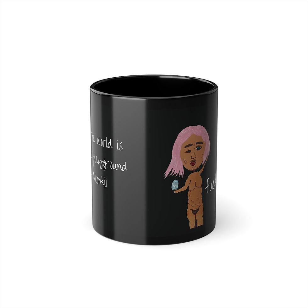 Thumbnail: Fuck It | Black Coffee Mug 11oz by MONKII – Perfect for Art & Coffee Lovers