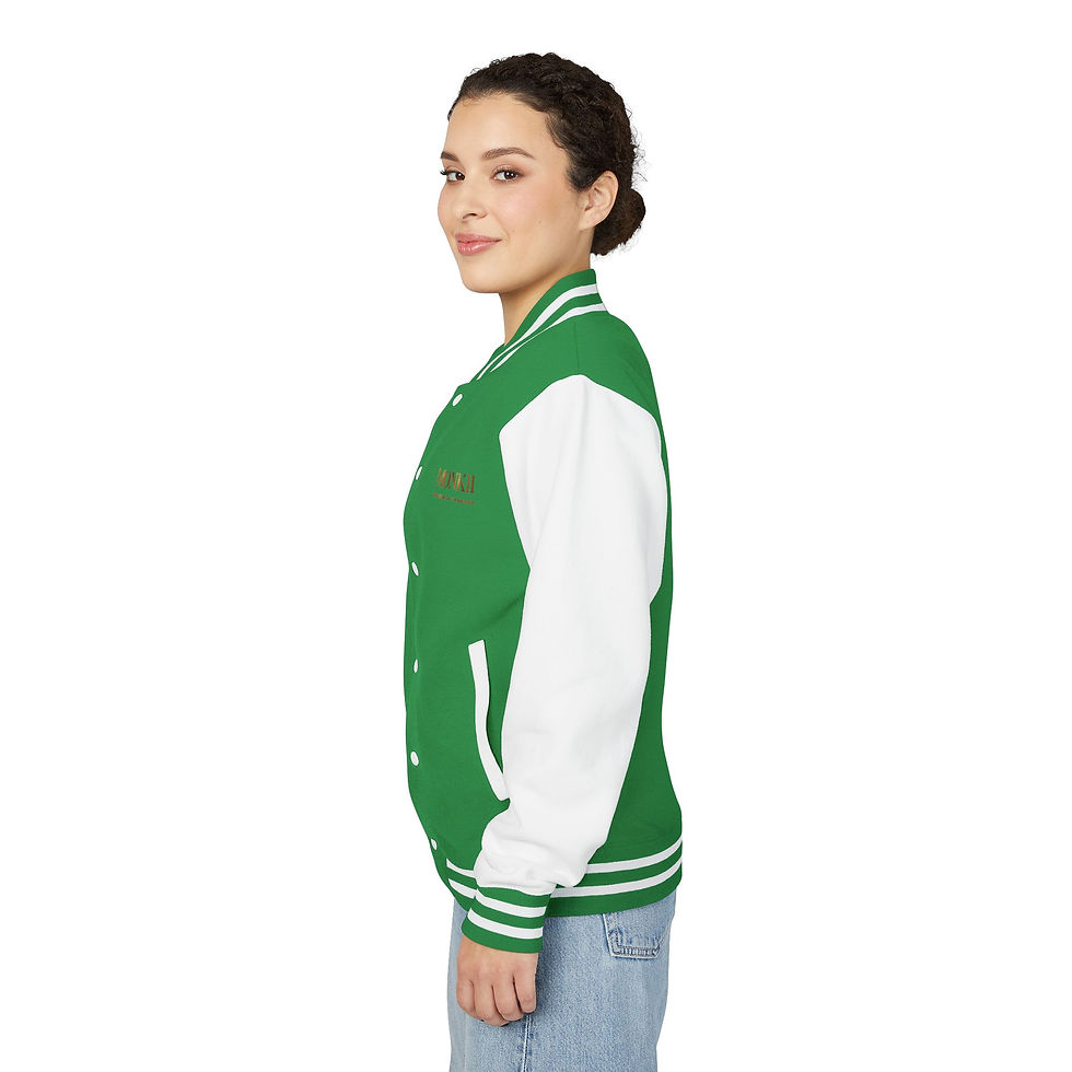 Thumbnail: Exclusive MONKII Letterman Jacket - Trendy Athleisure Wear for Him/Her