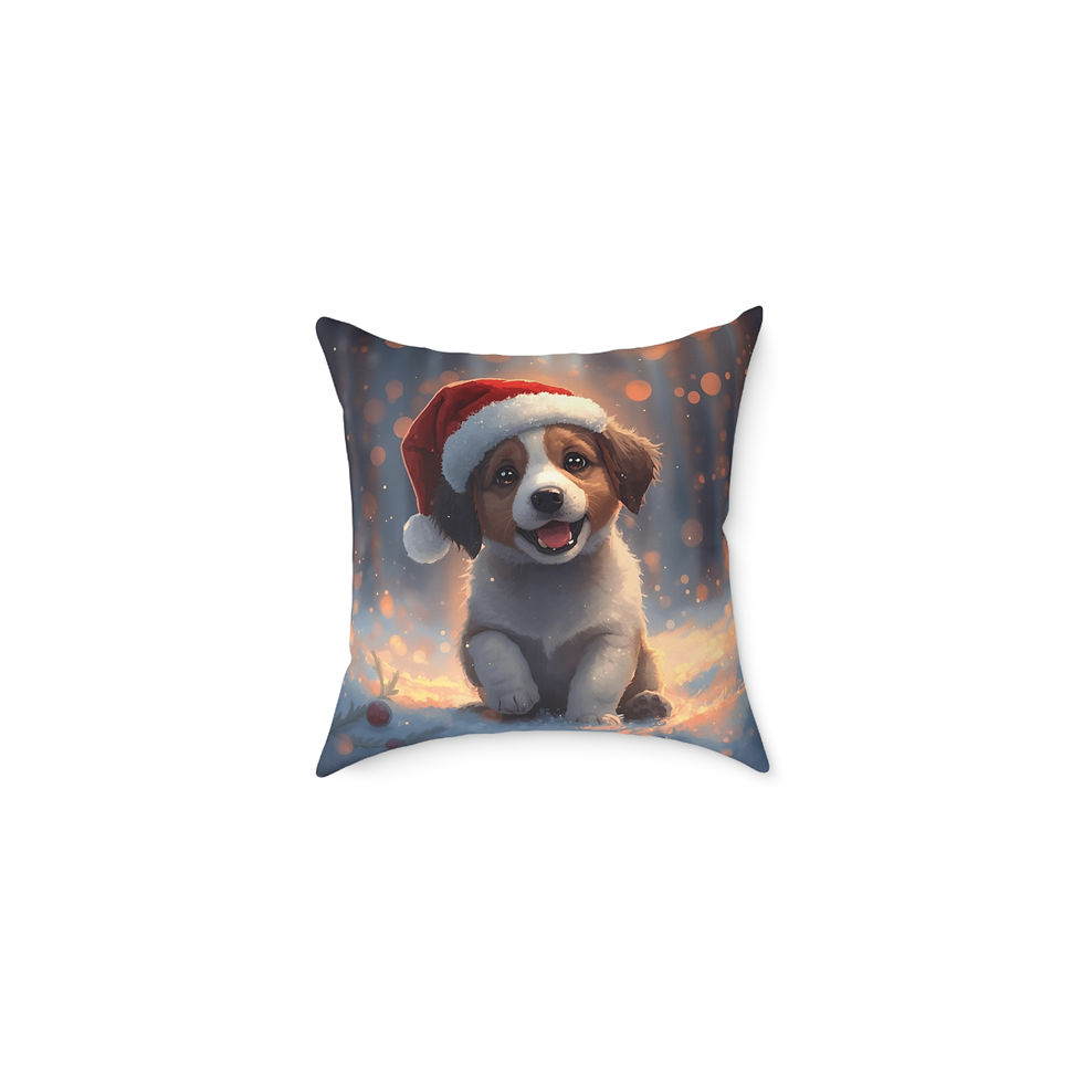 Thumbnail: Cute Christmas Santa Puppy Pillow