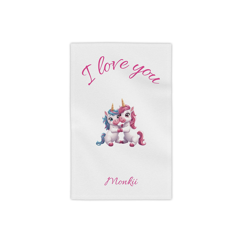 Thumbnail: Cute Unicorn Love - Kids Beach Towel 