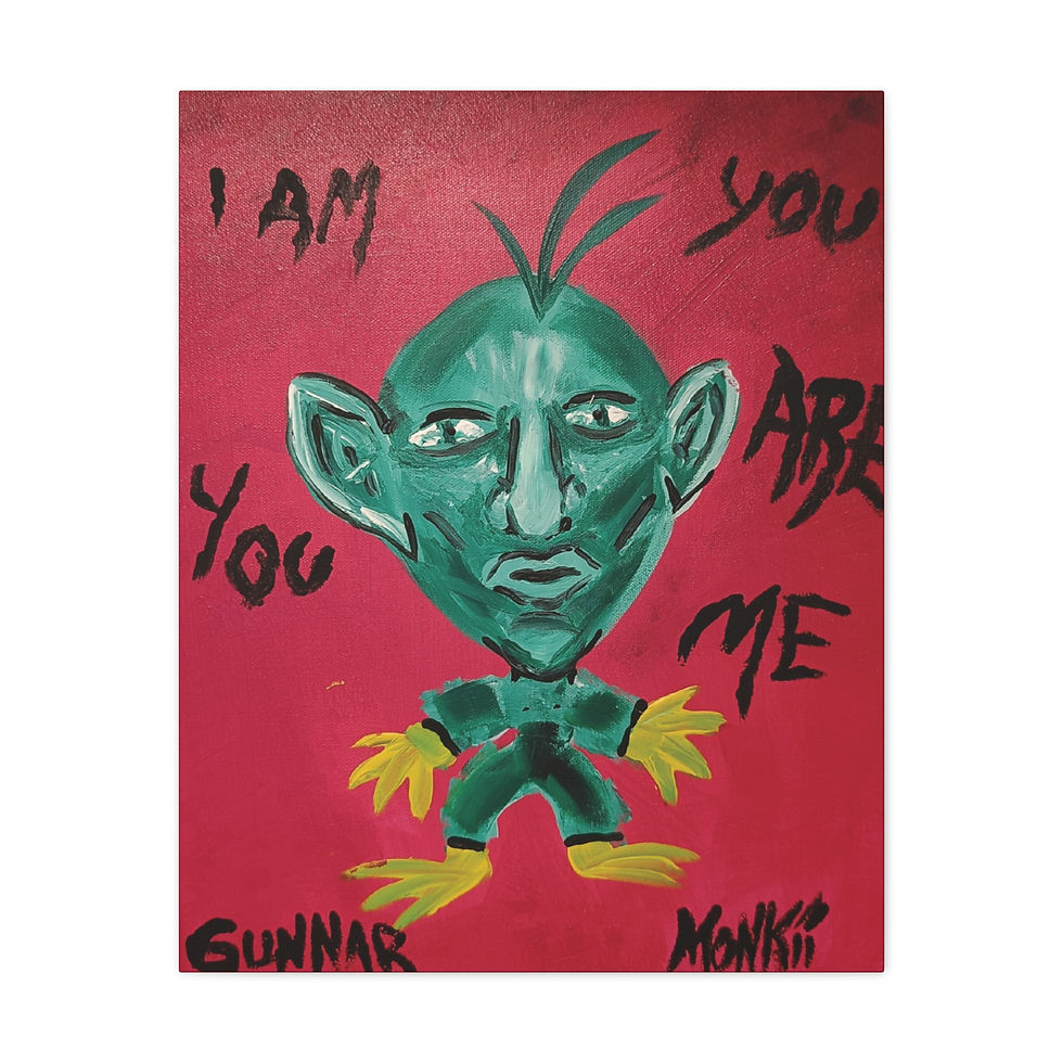 Thumbnail: "Gunnar" by MONKII | Unique Colorful Canvas Art Print — Contemporary Wall Art