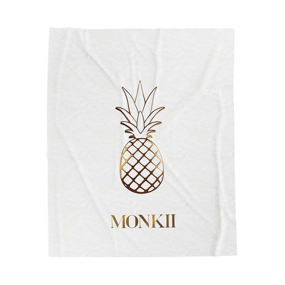 Thumbnail: Pine Lux MONKII Velveteen Plush Blanket