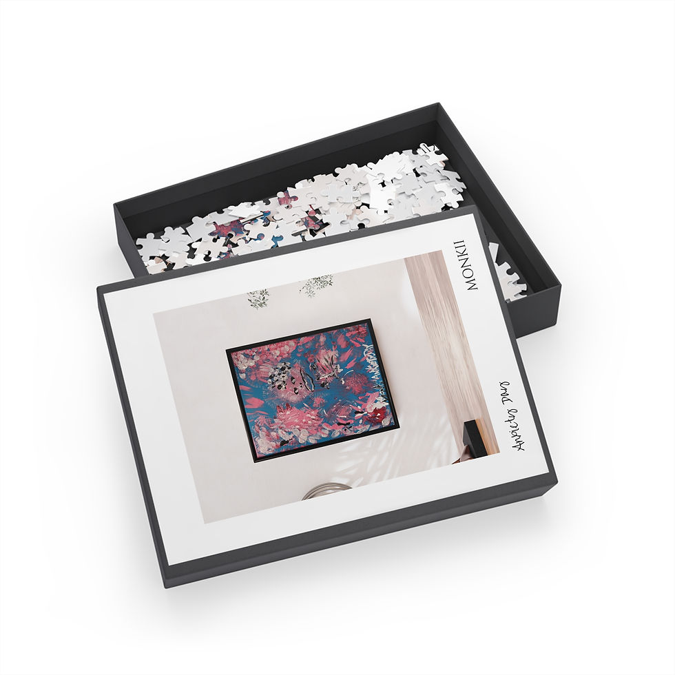 Thumbnail: 'Anxiety Day' Unique Art Puzzle By Monkii - Fun Game Night (252-1000 pcs)