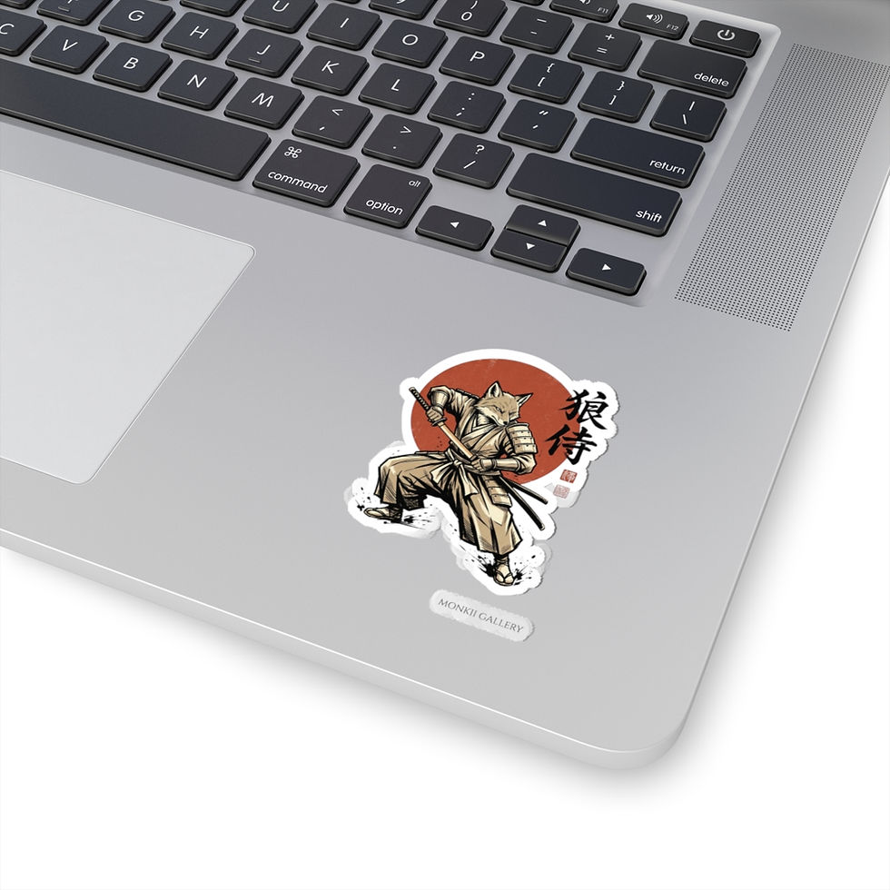 Thumbnail: Samurai Fox Warrior Japanese Kiss-Cut Stickers