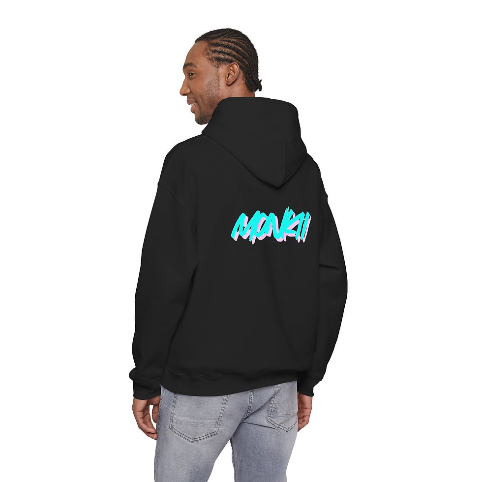 Thumbnail: MONKII Grafitti Urban Streetwear Unisex Heavy Hooded Sweatshirt