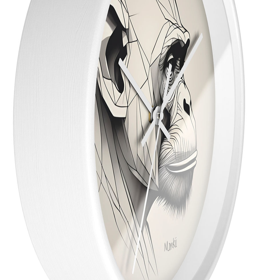Thumbnail:  Black & White Fashion Wall Clock — Cool Chimp Portrait Timepiece