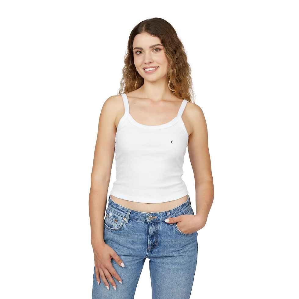 Thumbnail: VF Crop Tank Top – Women's Spaghetti Strap Summer Top