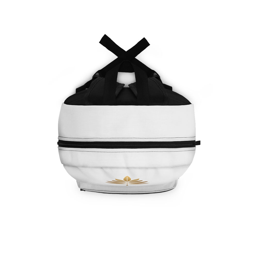Thumbnail: MONKII Gold Leaf Backpack – White Everyday Bag