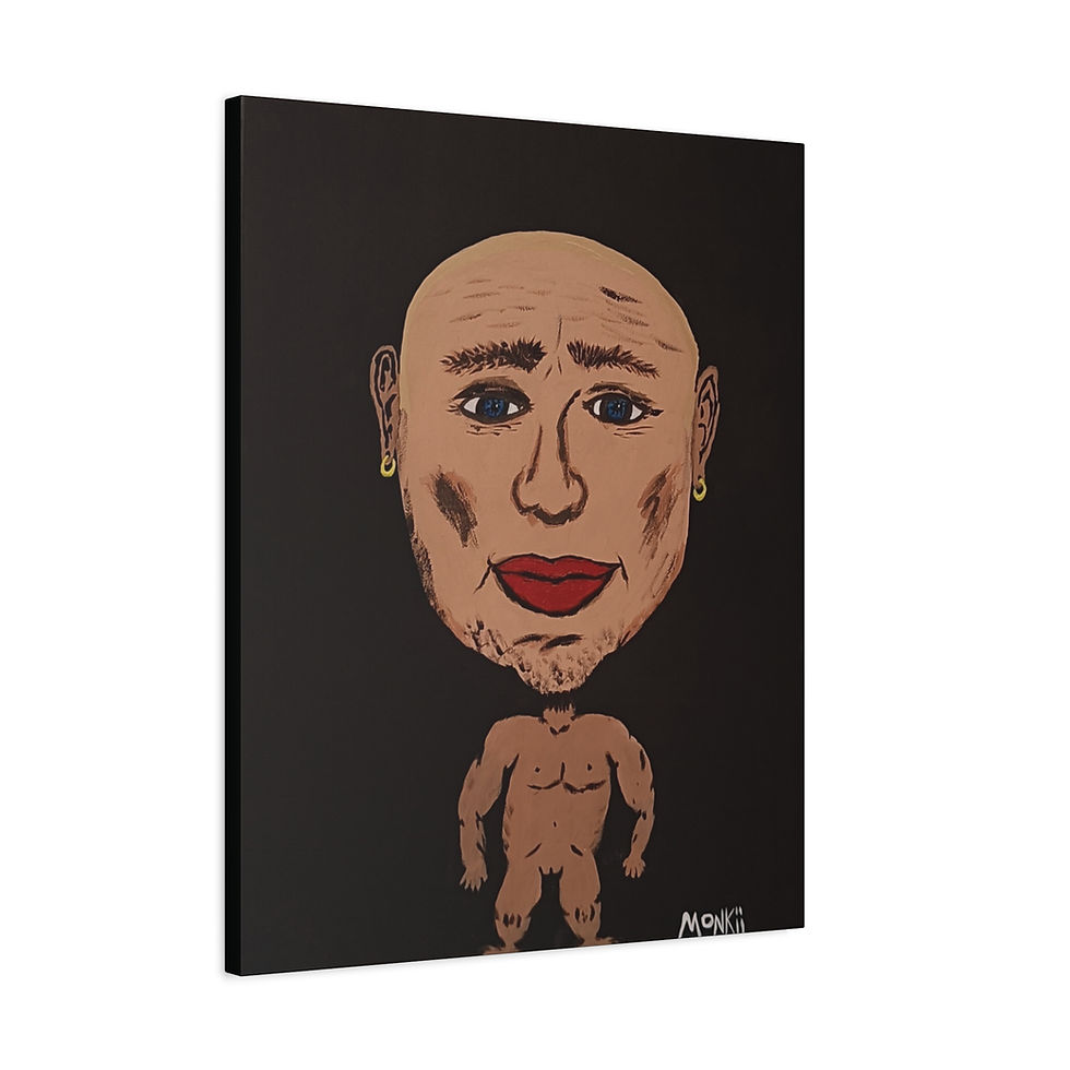Thumbnail: "Geir" | Fantastic Canvas Art Print — Pop Art Portrait by MONKII 