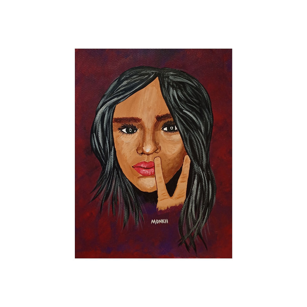 Thumbnail: "Sarah" Portrait Fine Art Poster — Beautiful Woman Wall Art Print by MONKII