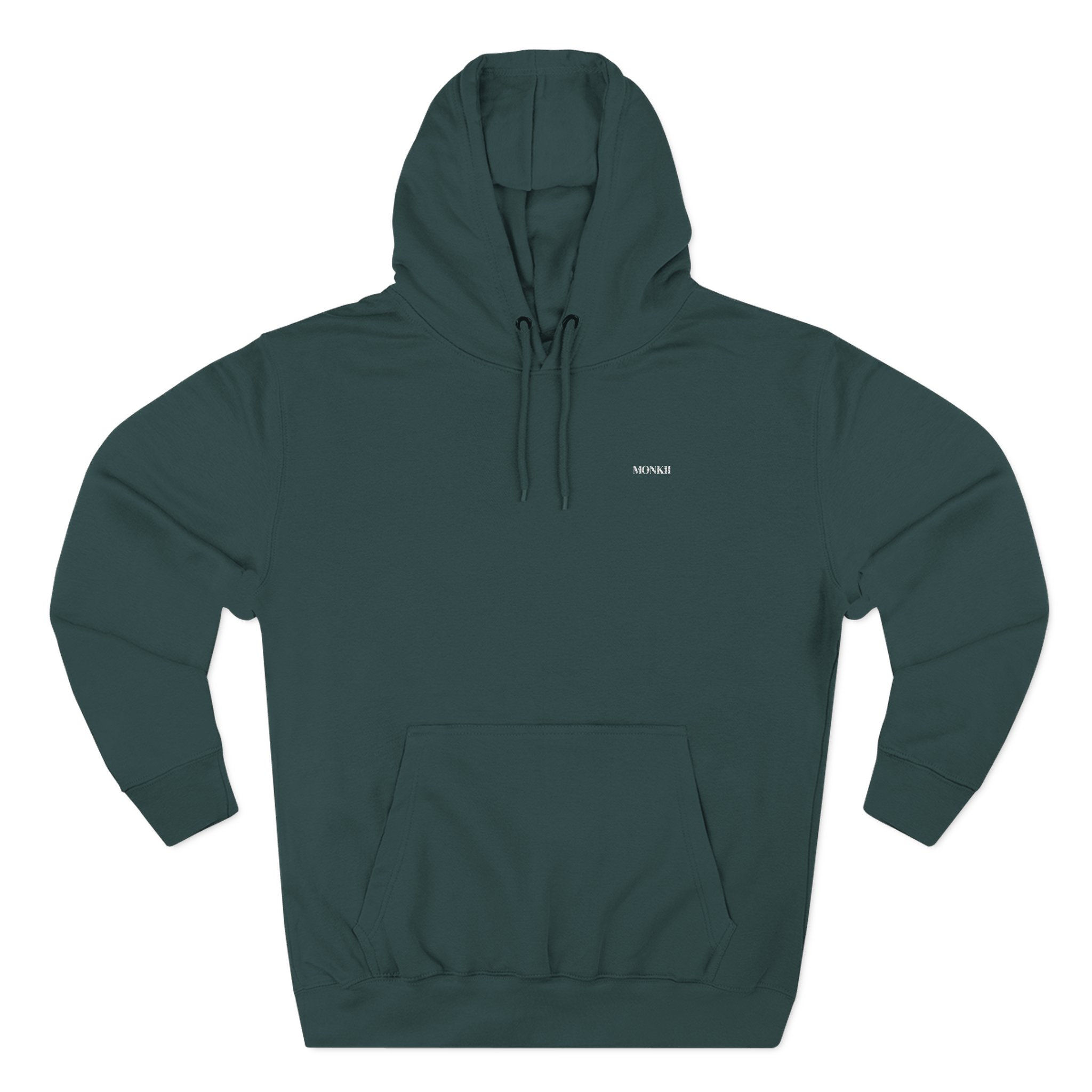 Green Lux Hoodie — MONKII Three-Panel Fleece Hooded Sweatshirt