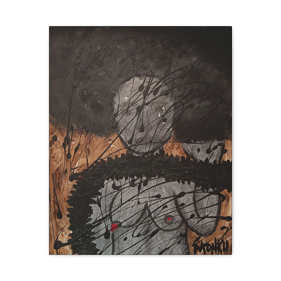 Thumbnail: Amazing Contemporary Canvas Art Print — Emotional Nude Fine Art Portrait