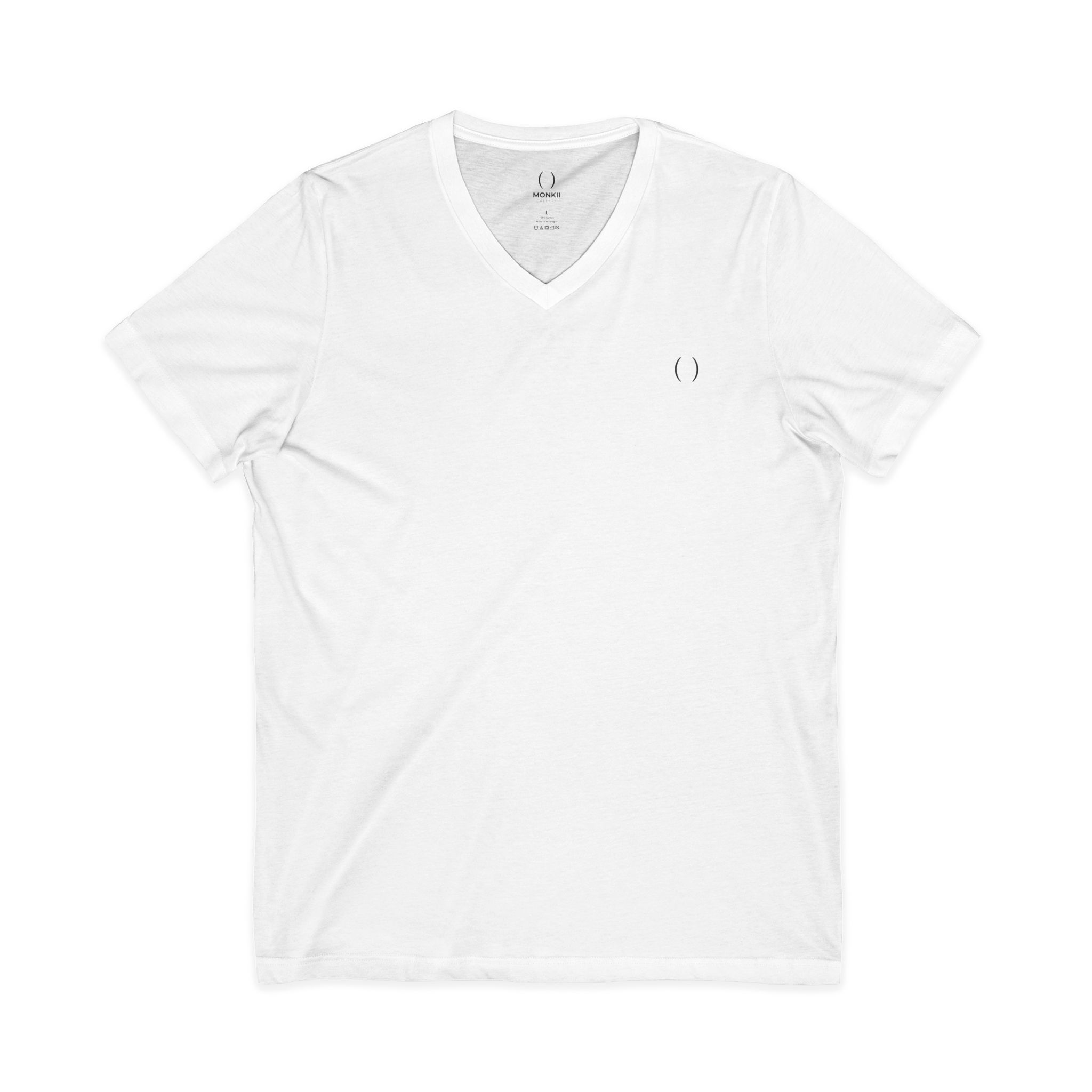 V-Neck Jersey Tee — Classic White Short Sleeve