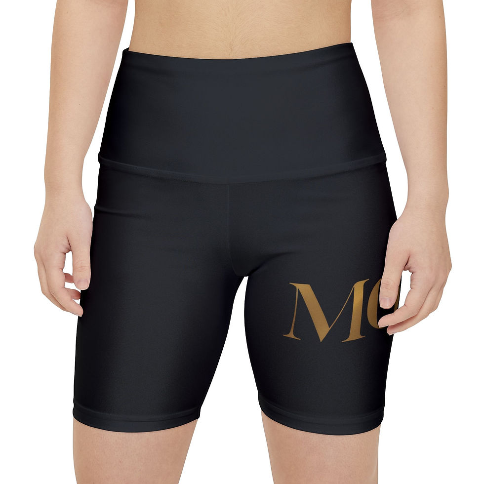 Thumbnail: Black Femme Yoga Shorts | Chic Athletic Activewear by MONKII