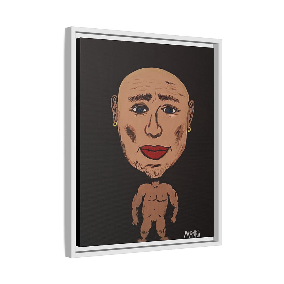 Thumbnail: 'Geir' Framed Matte Canvas Art Print — Pop Art Portrait by MONKII