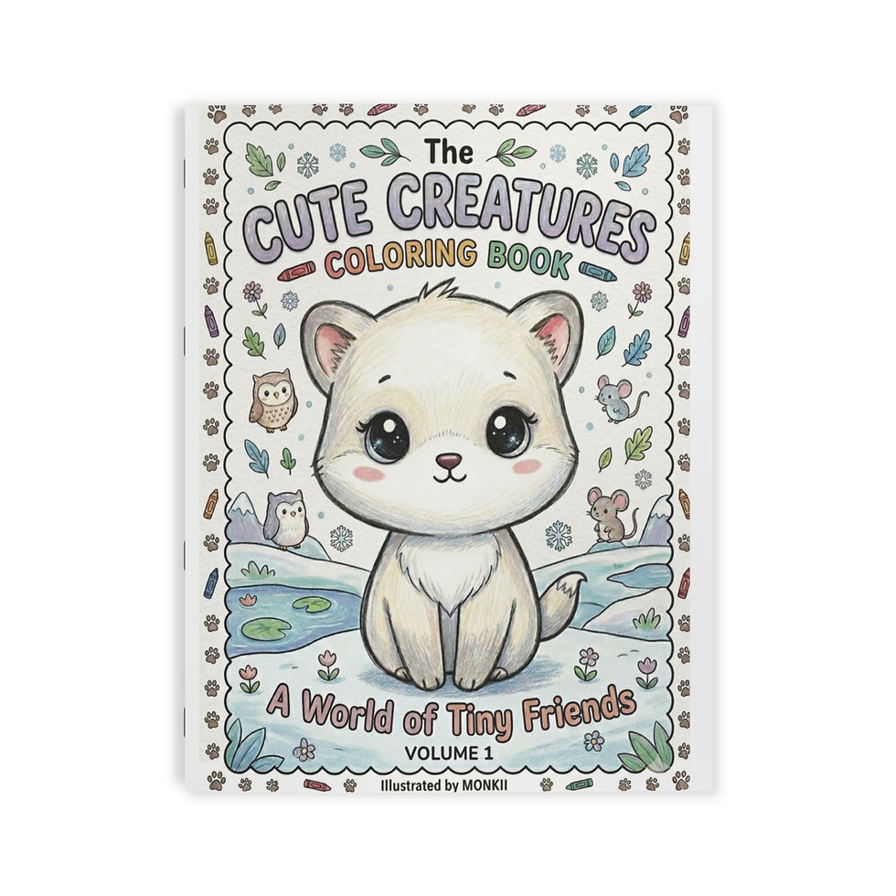Thumbnail: Cute Creatures Coloring Book — A World of Tiny Friends (Kids & Adults)