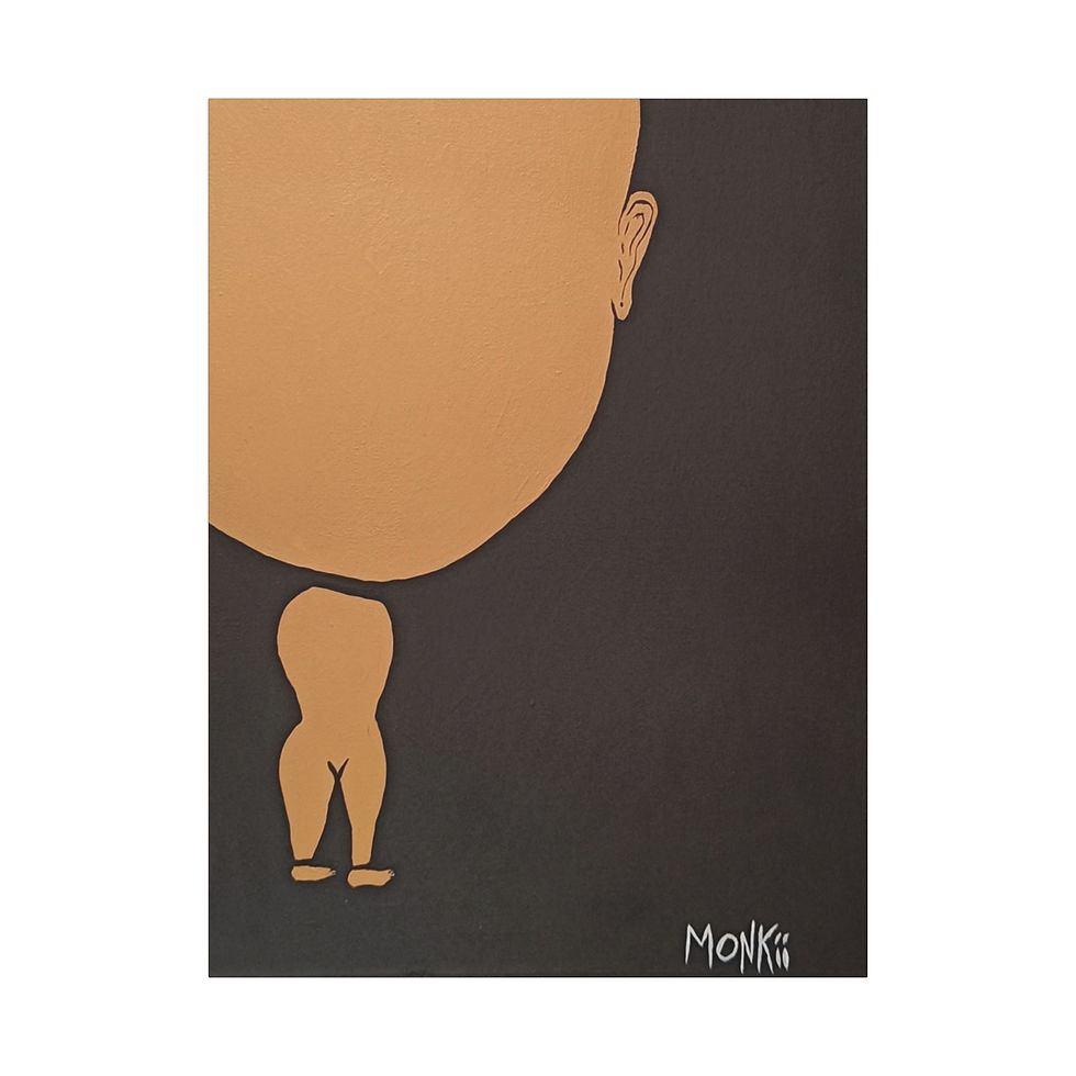 Thumbnail: "Frithjof" Contemporary Canvas Art Print  by MONKII — Modern Wall Decor