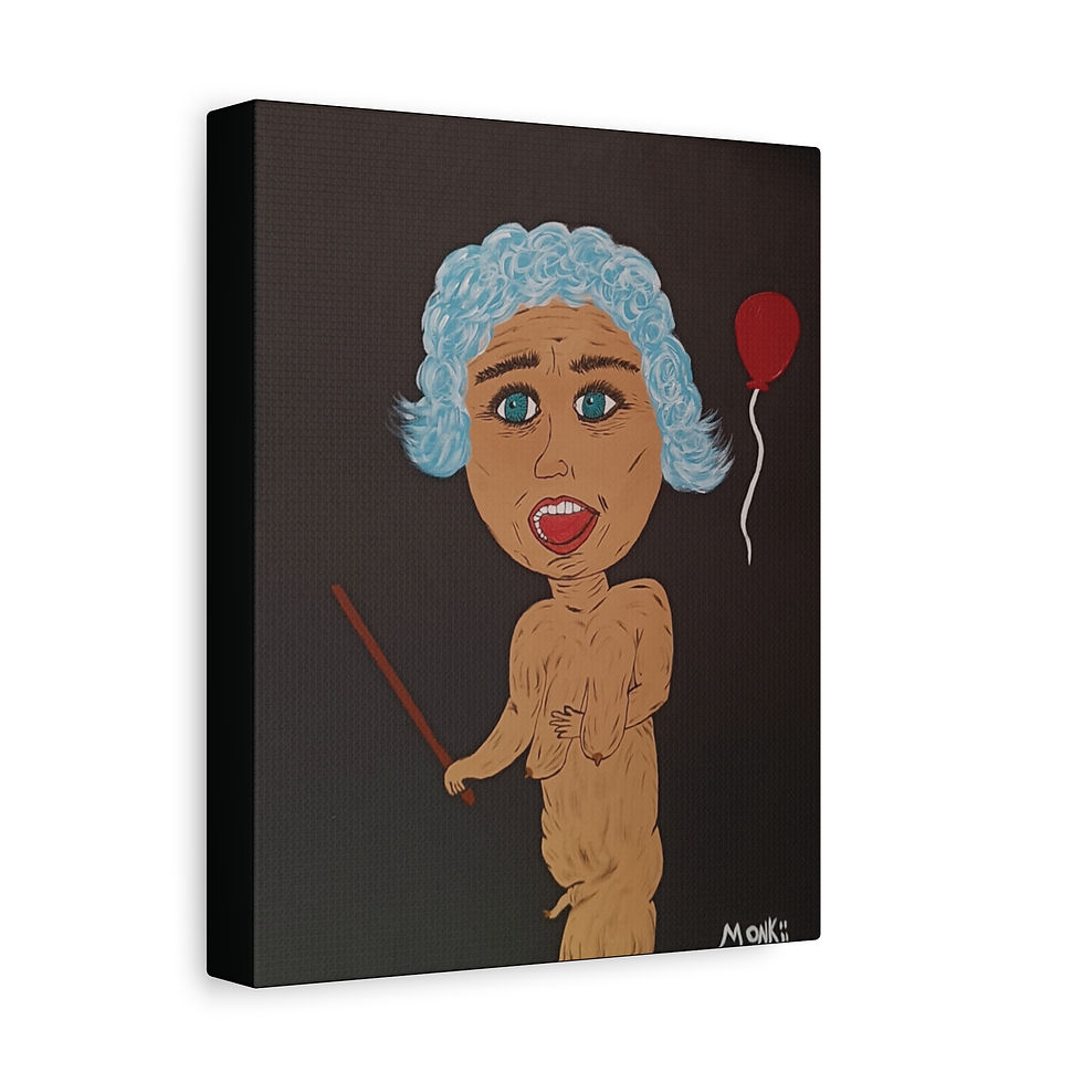 Thumbnail: "Anna - Deranged Fun"  Canvas Art Print - Pop Art by MONKII