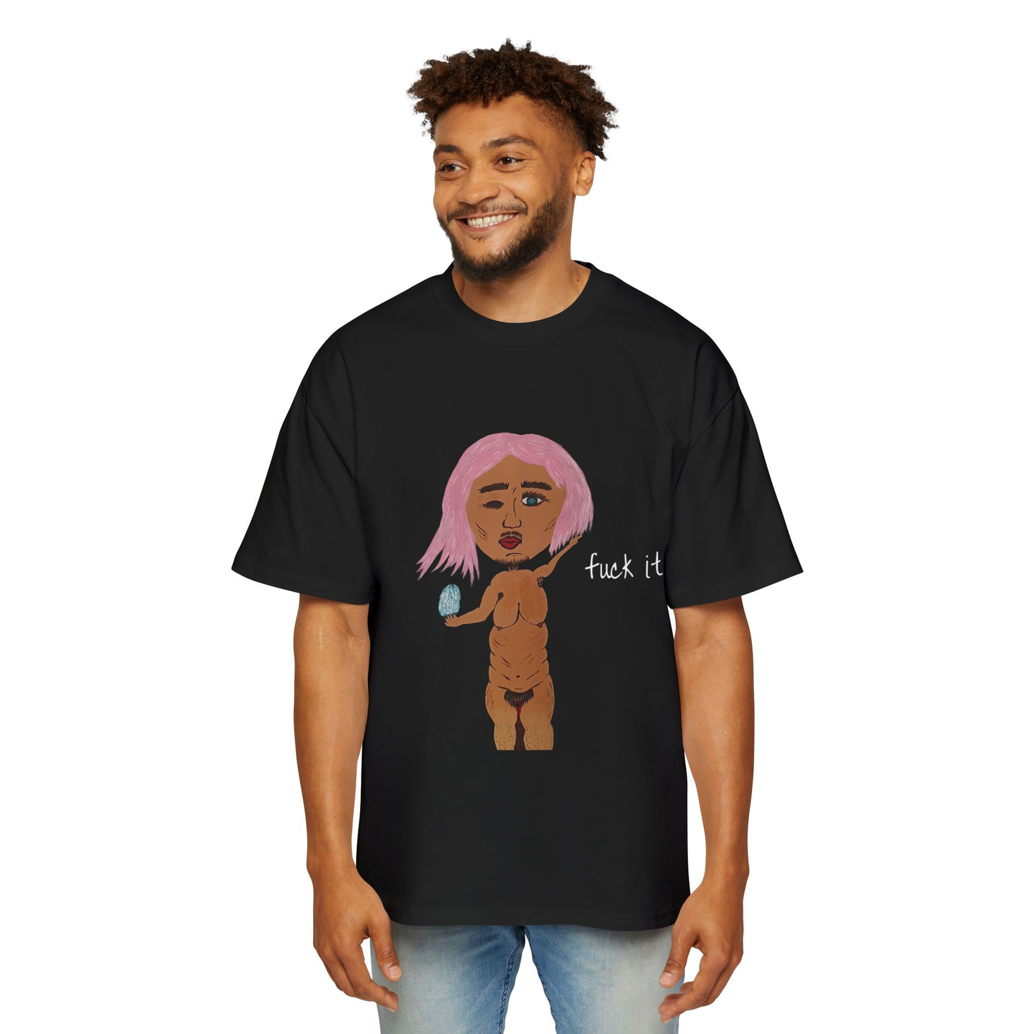 Fuck it | Premium 8.2oz Heavy Cotton T-Shirt by MONKII – Urban Streetwear