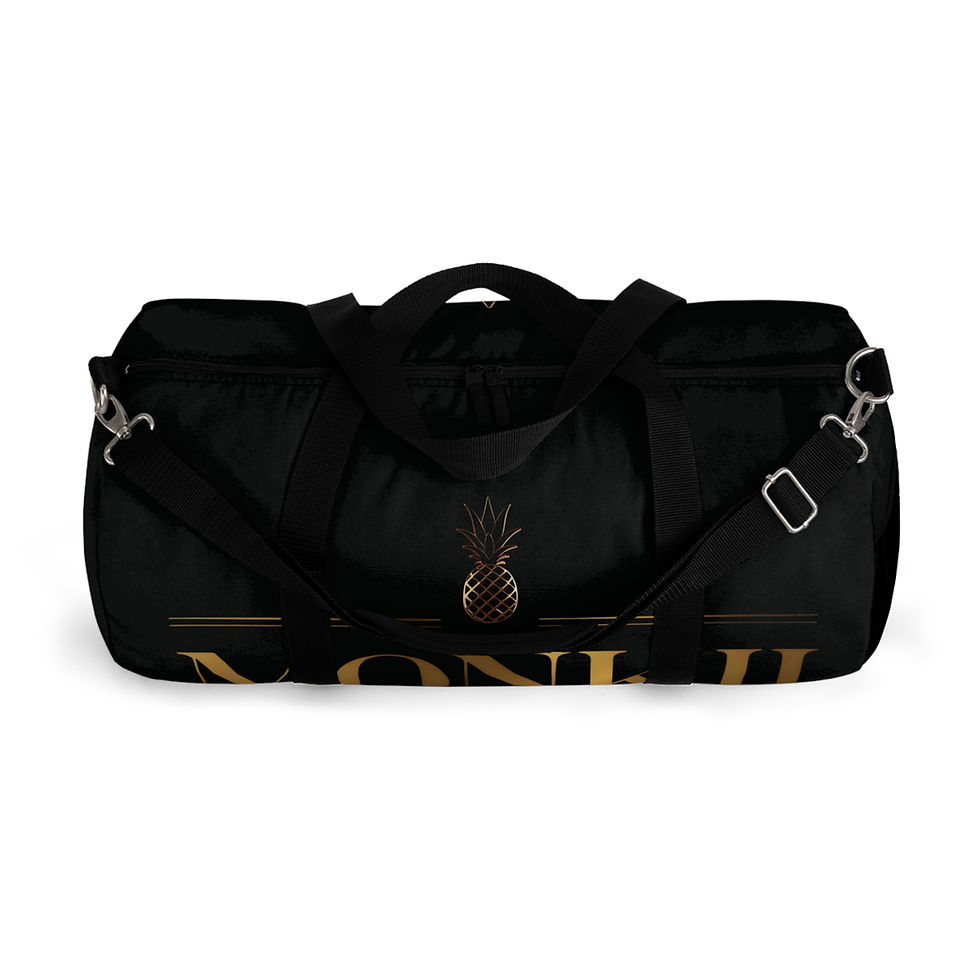 Thumbnail: Black MONKII Stylish Duffel Bag – Travel, Gym, Sports & Weekend Getaway