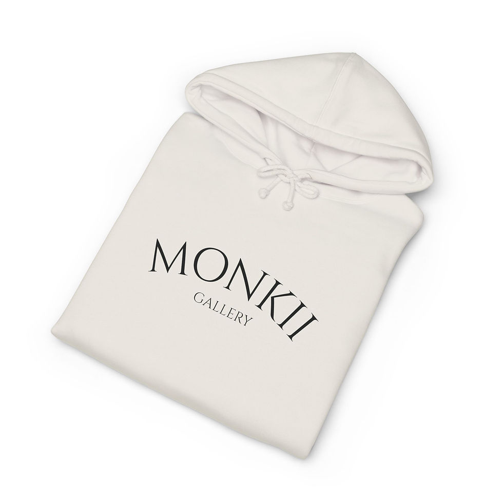 Thumbnail: Monkii Gallery Hoodie — Minimal Logo White Pullover