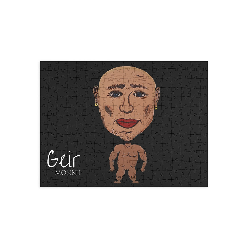 Thumbnail: 'Geir' Unique Art Puzzle By Monkii - Fun Game Night (252-1000 pcs)