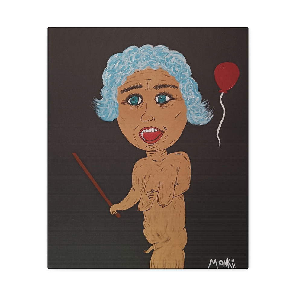Thumbnail: "Anna - Deranged Fun"  Canvas Art Print - Pop Art by MONKII