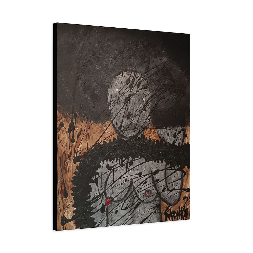 Thumbnail: Amazing Contemporary Canvas Art Print — Emotional Nude Fine Art Portrait