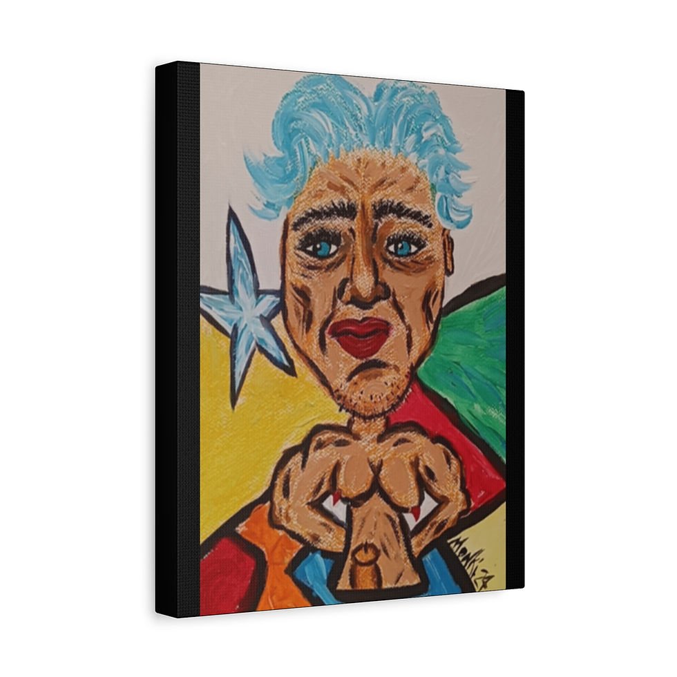 Thumbnail: The Star Michael | Pop Art Canvas Print - Colorful Expressionist Wall Art