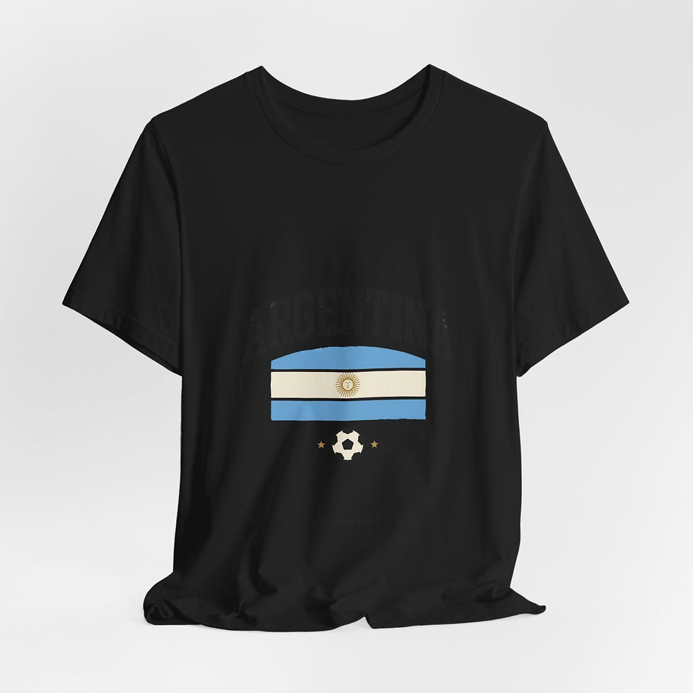 Thumbnail: Argentina Flag Soccer Pride Tee | National Colors, Football Fan Shirt