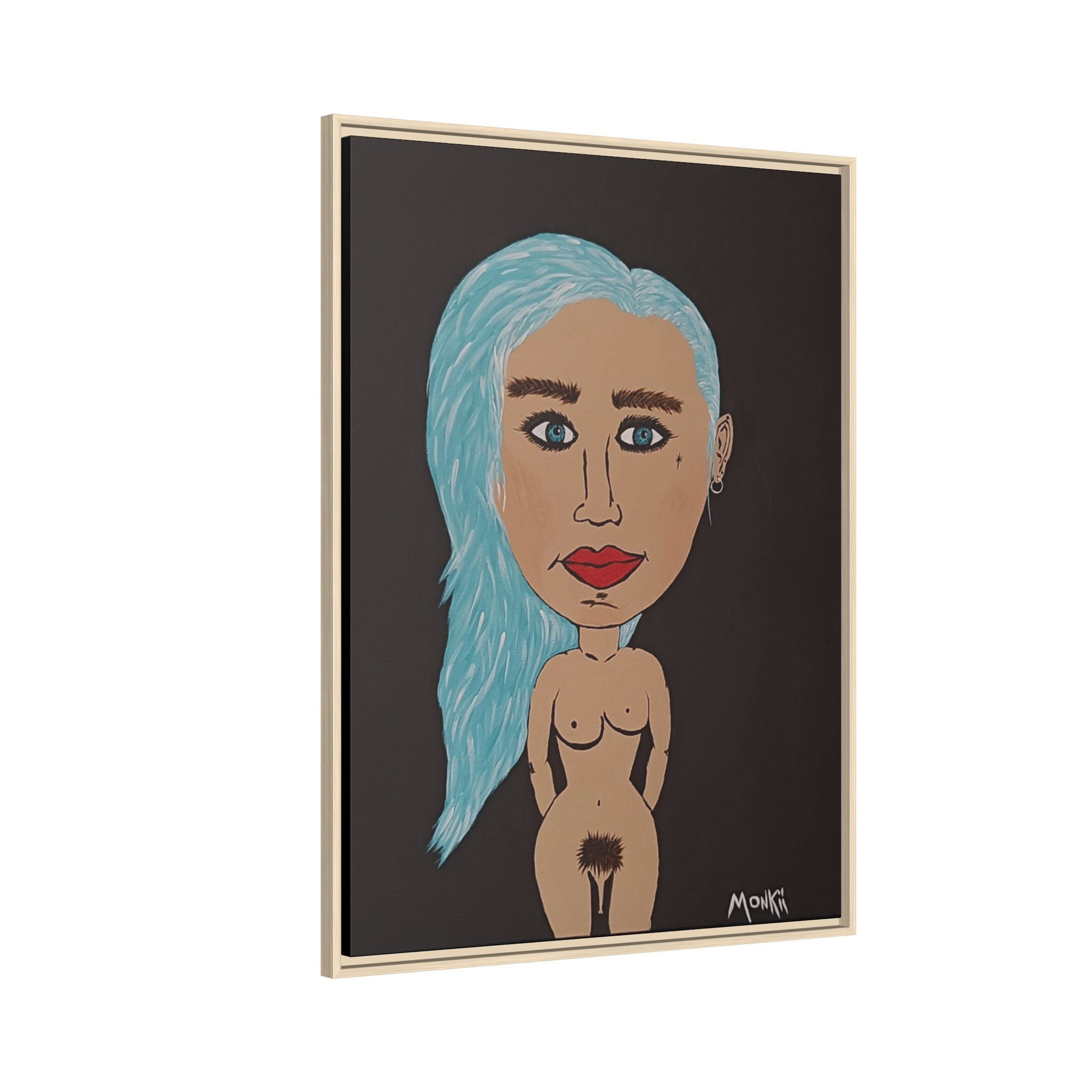 'Aurora' Framed Matte Canvas Art Print – Pop Art Painting by MONKII