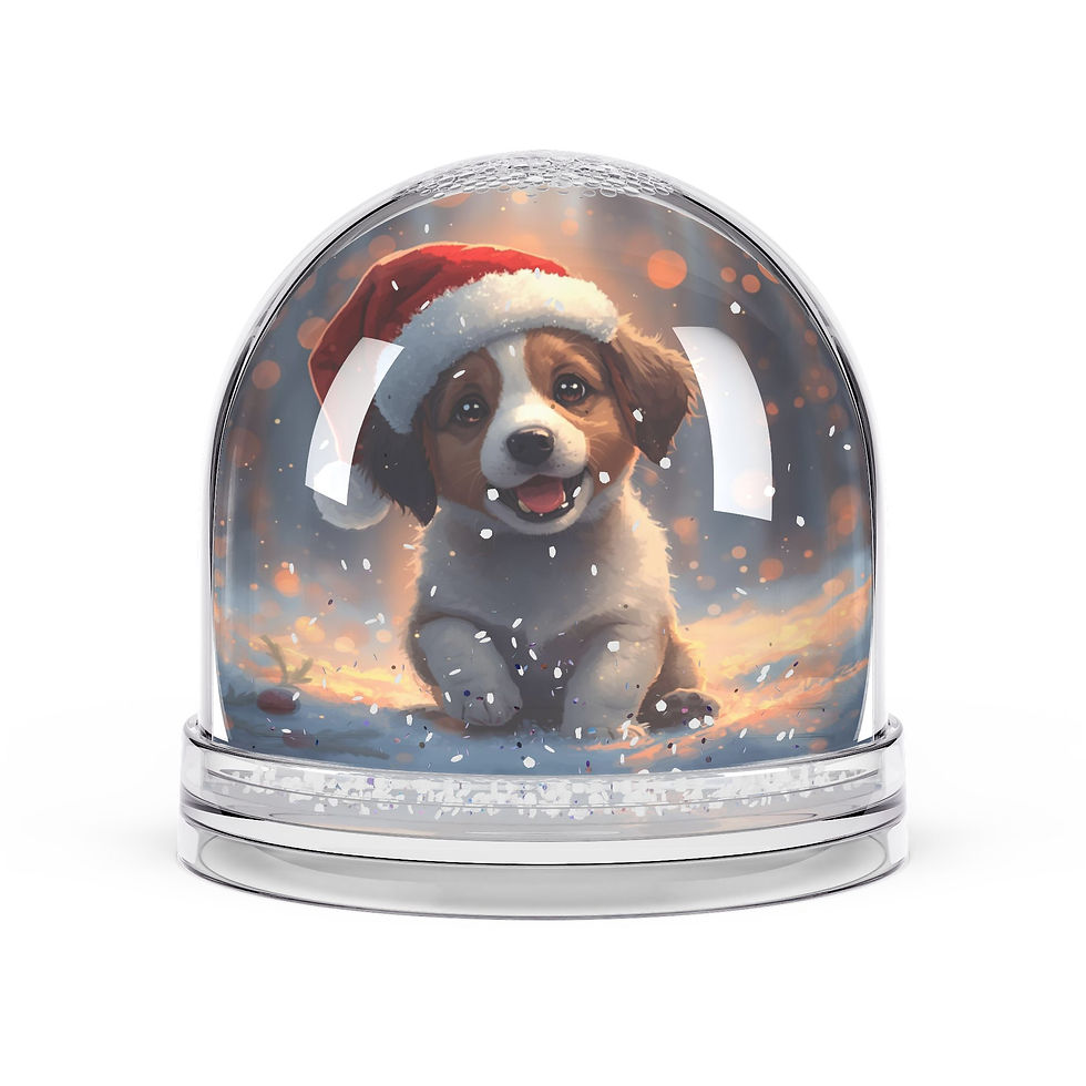 Christmas Puppy Snow Globe – Holiday Decor Gift