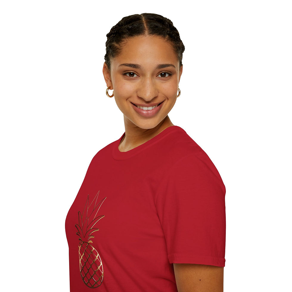 Cherry Red Pine Lux Unisex T-Shirt by MONKII