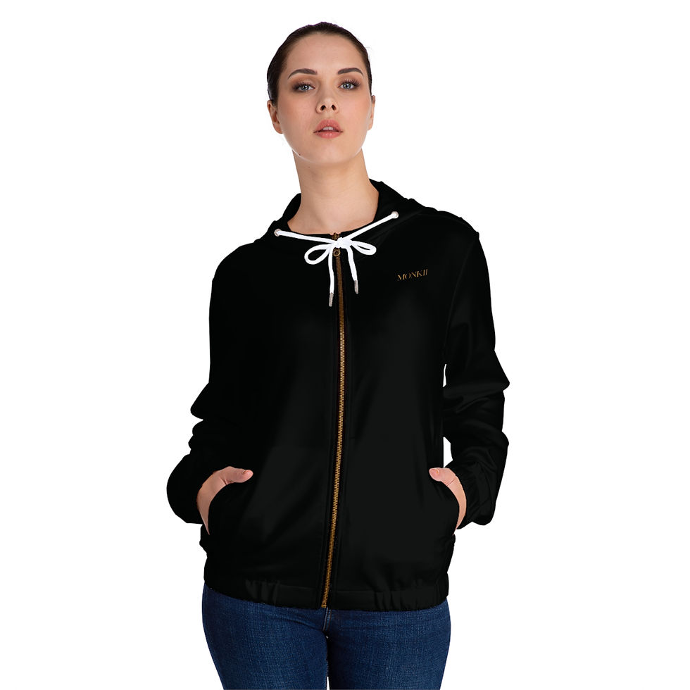 Black Stylish Women’s Full-Zip Hoodie