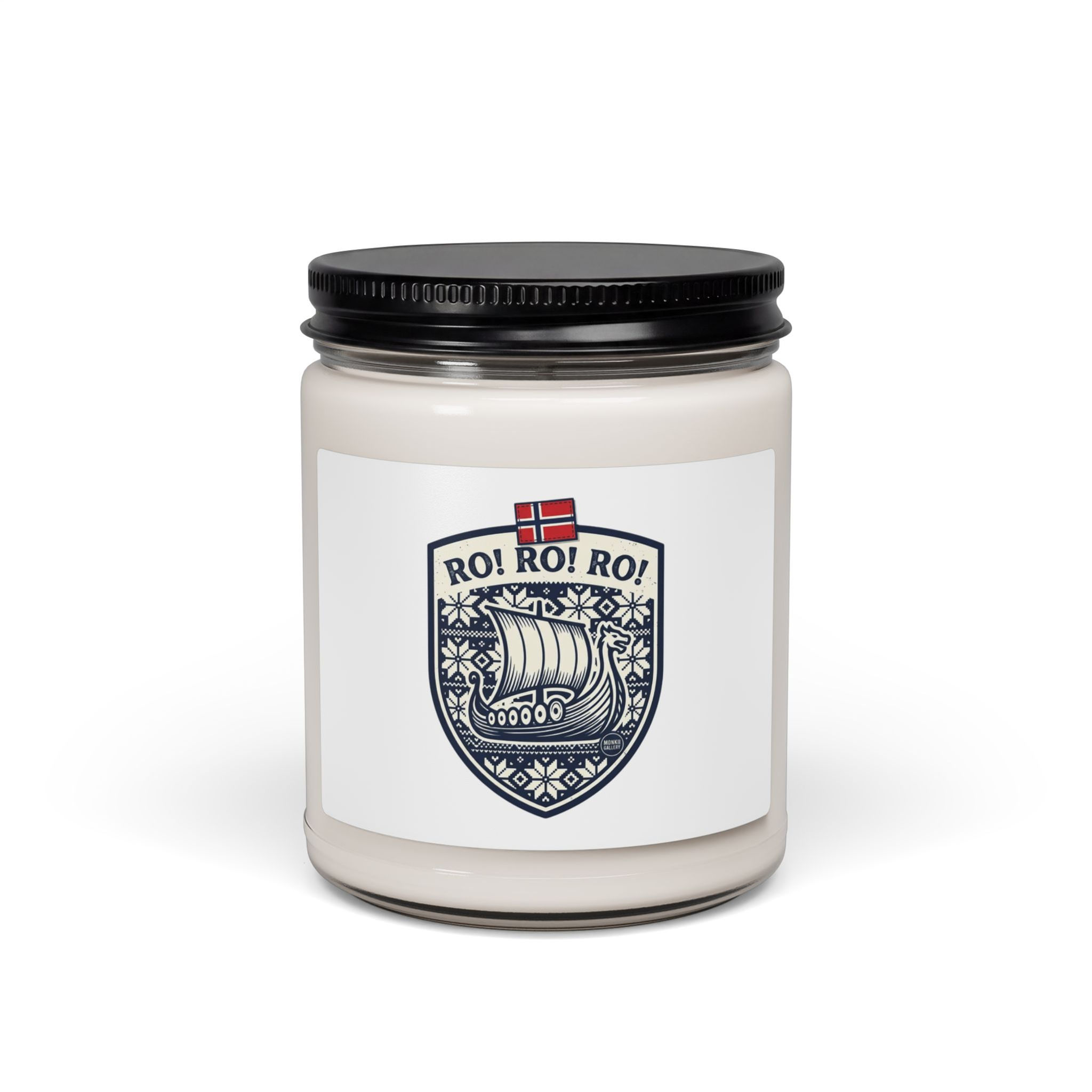 Ro! Ro! Ro! Viking Ship Candle | Norwegian Flag, Football Chant Soy Candle