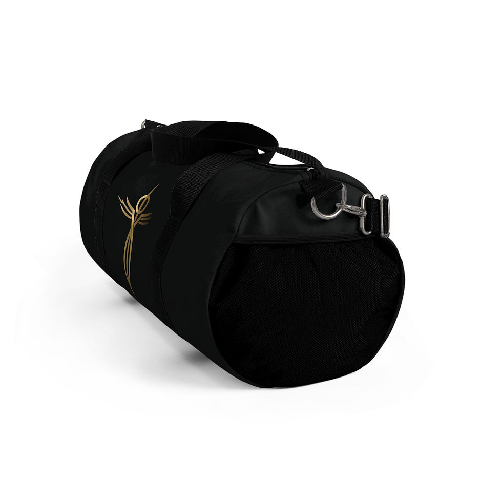 Thumbnail: Black & Gold Cross Duffel Bag — Travel & Gym Carryall