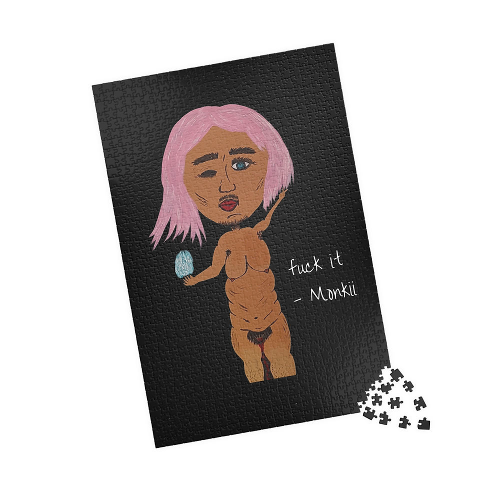 'Fuck it' Awesome Puzzle by MONKII - Fun and Unique Gifts, Jigsaw for Game Night
