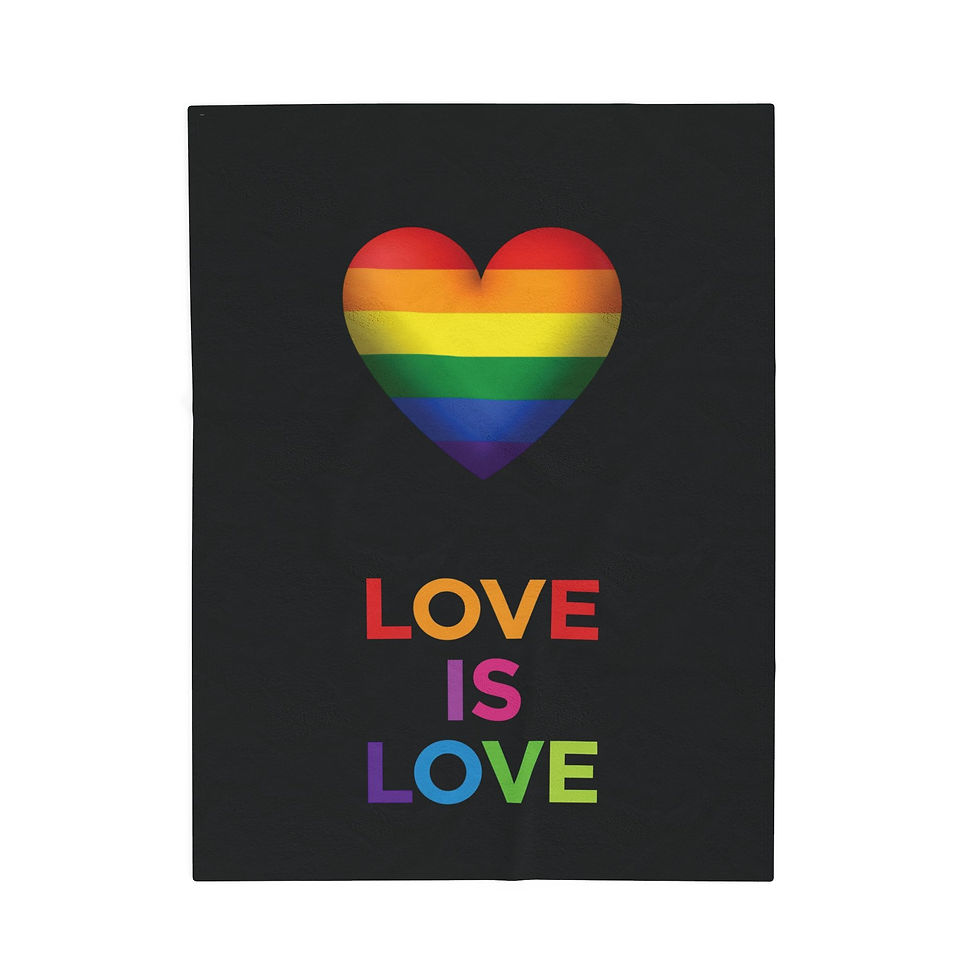 Thumbnail: Love Is Love | Pride Plush Blanket — Rainbow Heart