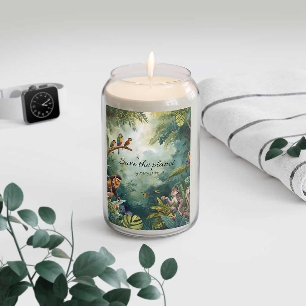 Thumbnail: Eco Soy Candle — "Save the Planet" Tropical Rainforest Scented Candle, 13.75oz