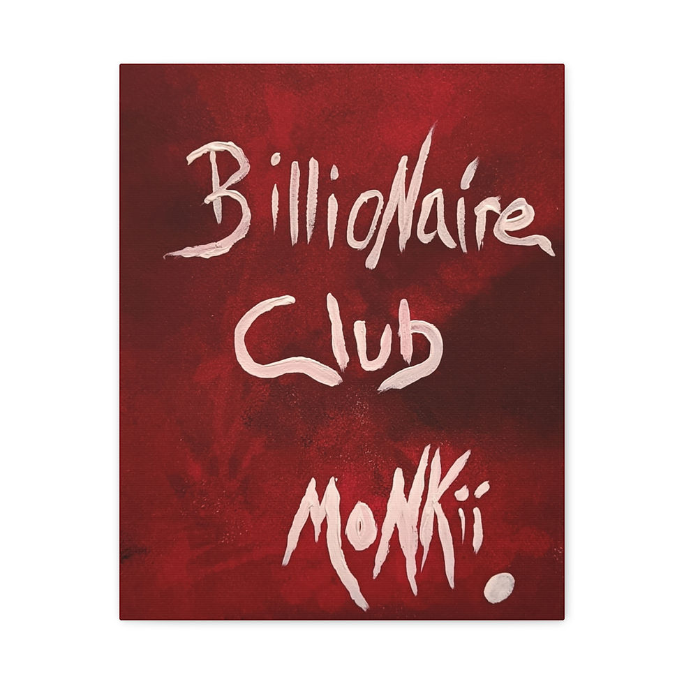 Thumbnail: Red Billionaire Club | Canvas Wall Art Print — Contemporary Artwork by MONKII