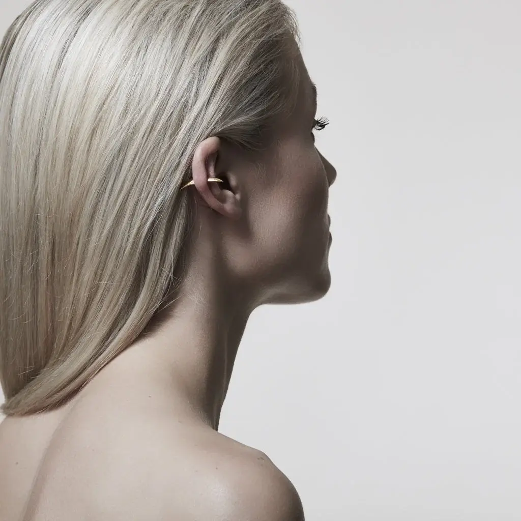 Shaun Leane Single 18ct Gold Plated Sterling Silver Small Stud Arc Earring