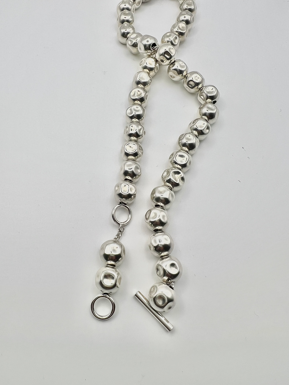 Thumbnail: Jil Sander Irregular Beads Silver Choker