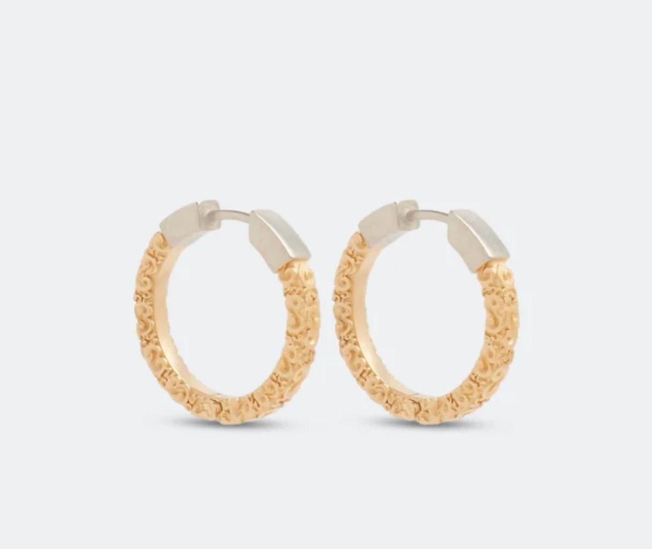 Maison Margiela Engraved Hoop Earrings 