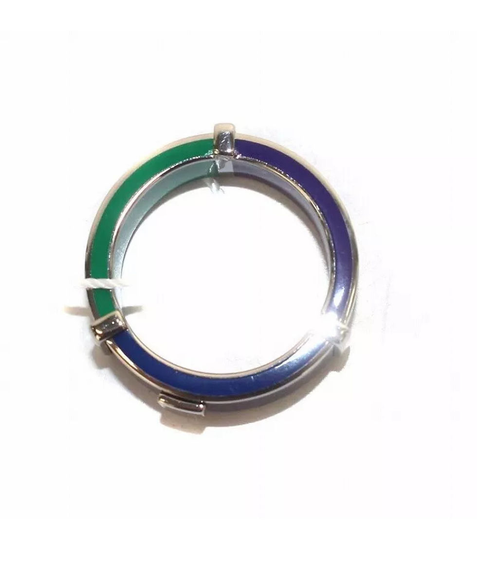 Thumbnail: Maison Margiela Mens Multicolour Brass Enamel Ring