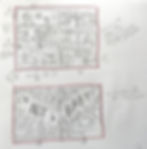 Thumbnail sketches of first manuscript with Reggie